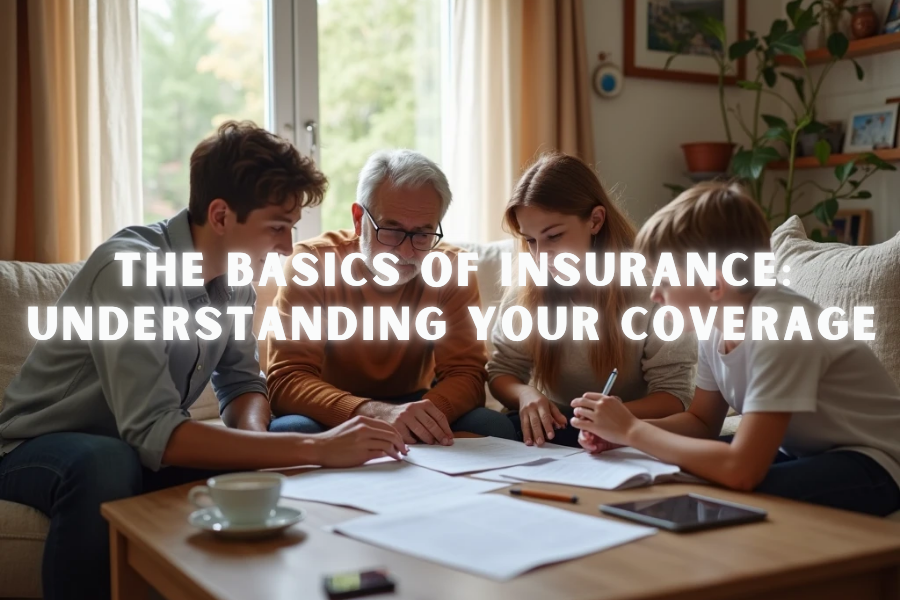 Family reviewing insurance documents in a calm environment.