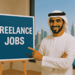 Freelancer working remotely and learning how to start a successful freelance career in the UAE